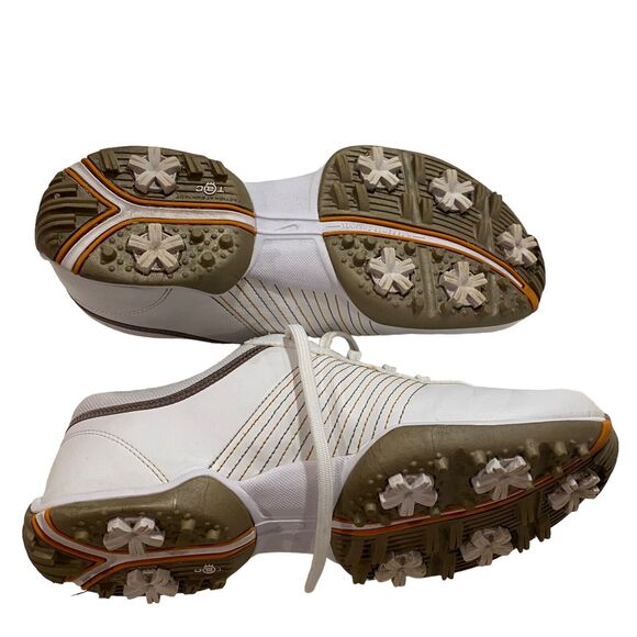 Nike Contact Golf Shoes Women's Sz 6.5 EU 37.5 White Laces Spikes 335938-121 - Picture 9 of 9